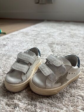 Kids Golden Goose Leather Velcro Sneakers